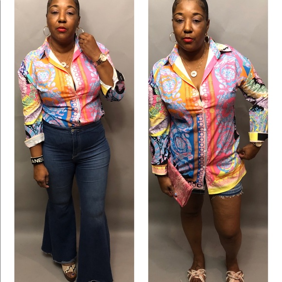 🆕 Inspired  women print shirt - Picture 3 of 6